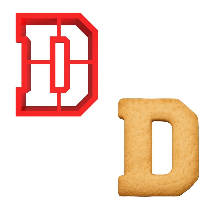 3 inches Varsity Letters Cookie Cutter for Baking & Fondant Clay Gifts – D