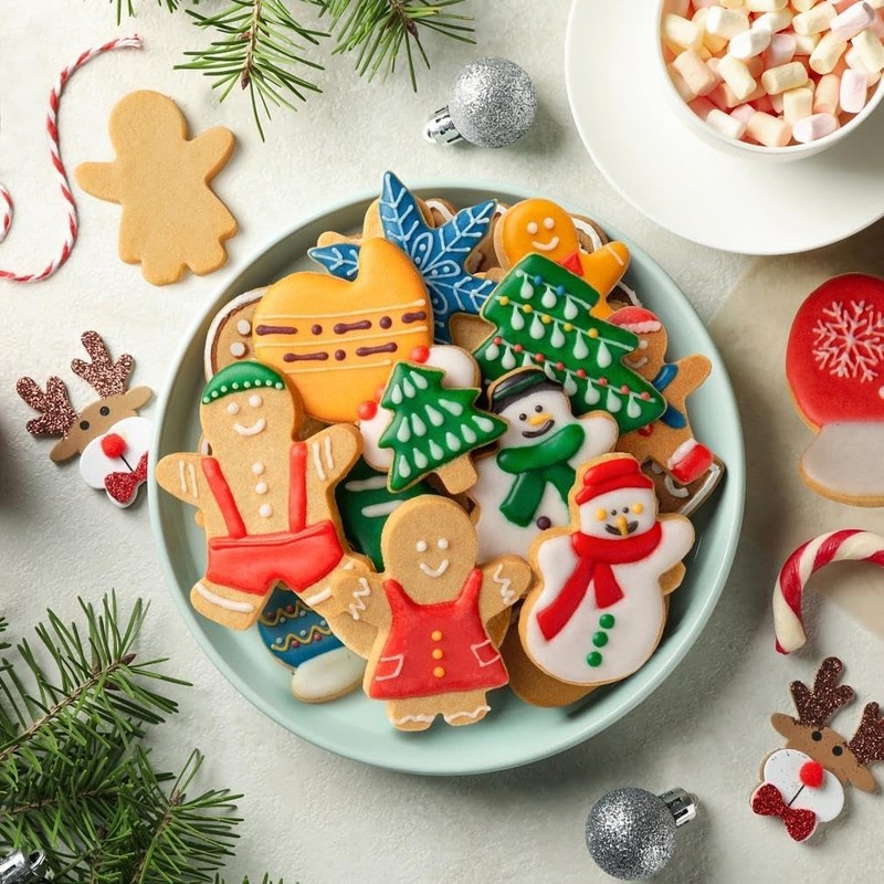 Christmas Cookie Cutter Set,18 Piece Stainless Steel Winter Christmas Cookie Cut gallery