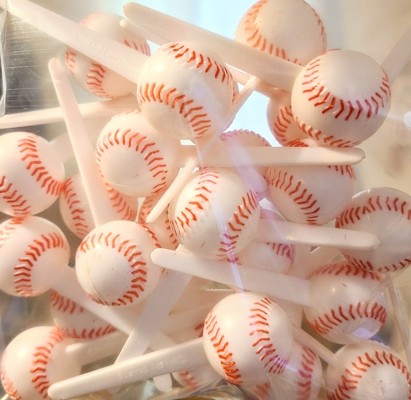 NEW 28 Baseball Cupcake Cake Toppers Picks Birthday Team Event Bakery Craft