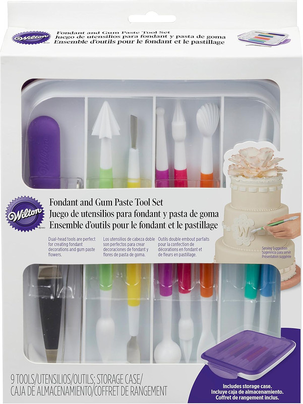 Fondant Tools Set, 10-Piece Gum Paste and Cake Decorating Modeling Kit with Stor gallery