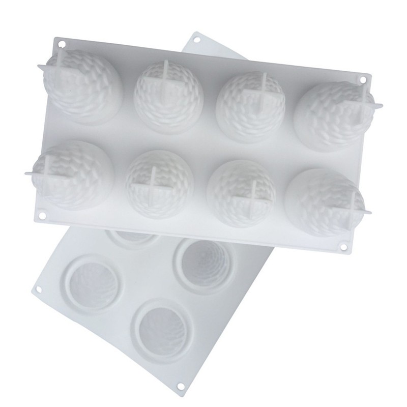 8 Cavity Ice-cream Silicone Mould Molds for Mousse Dessert Baking gallery