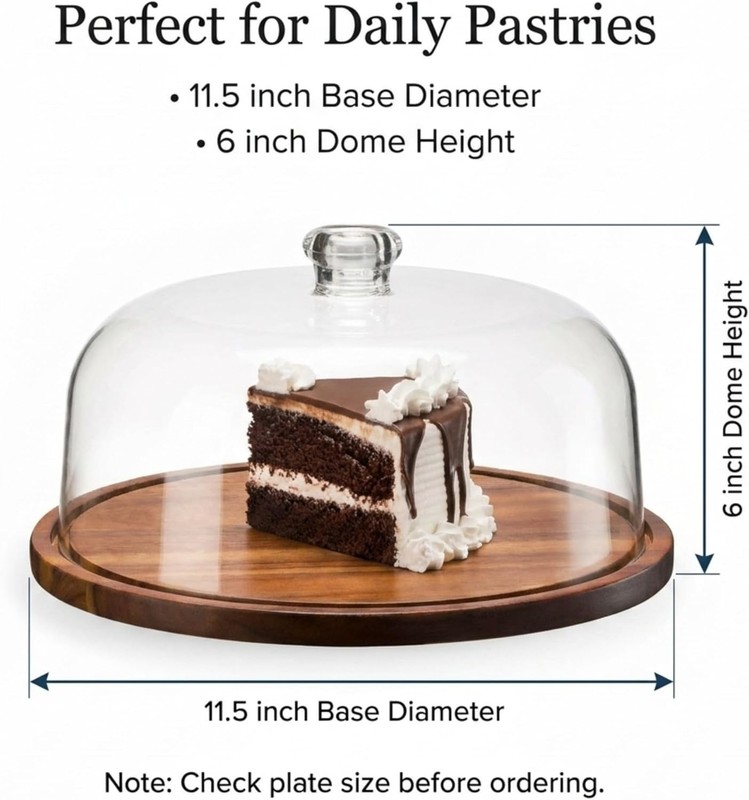 Sophisticated Cake Server Platter with Acrylic Lid - Ideal for Entertaining gallery