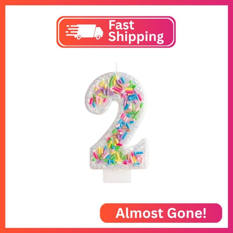 Girls Colorful Candy Birthday Candle,2nd Birthday Candle for Party Supplies,Cand