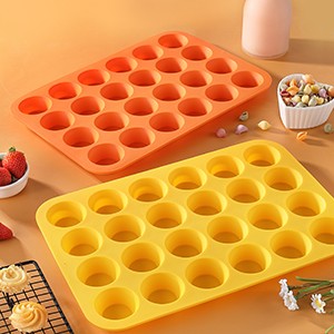 2PCS Silicone Mini Muffin Cupcake Pan, Kaloo Nonstick 24 Cups Silicone Muffin gallery