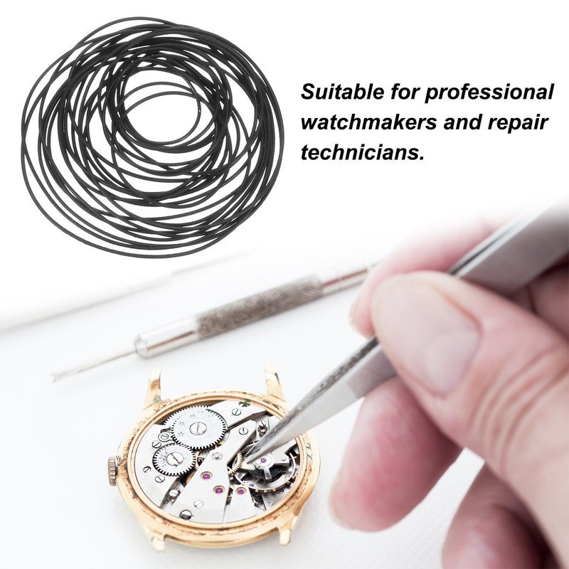Kit for O-Ring Gaskets Replacement 0.6mm Rubber Watch Seals gallery