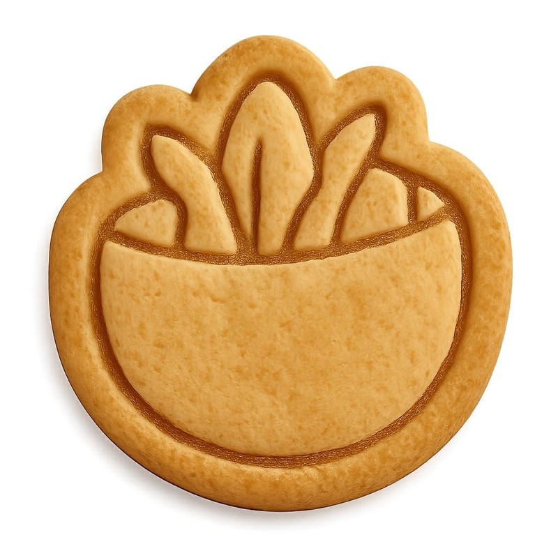 Pita Pocket Cookie Cutter & Stamp, Fondant & Clay – 4×3.8