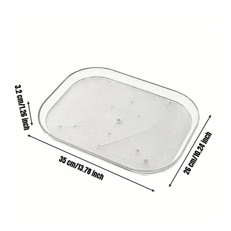360 Degree Rotating Fridge Tray Food Safe Clear Rotating Organizer gallery
