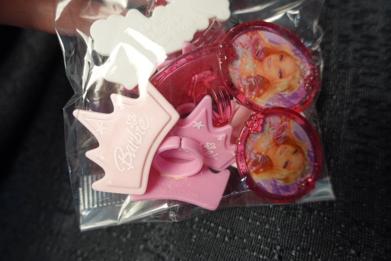 DecoPac Barbie cupcake ring topper / 10 ct / open box / pink purple gallery