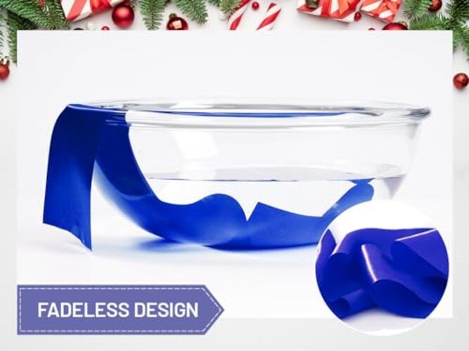 Satin Ribbon Wide for Grand Opening Business Cuttings 4 Inch x 22 yd Blue gallery