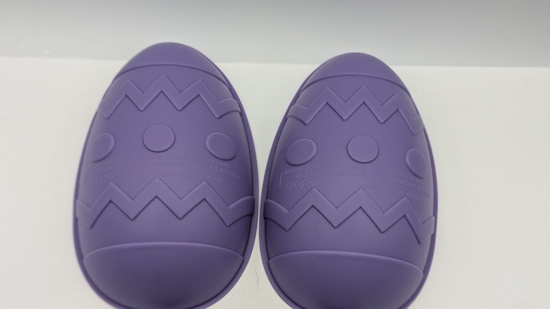 Silicone 3D Easter Egg Cake Mold With 2 Stands Purple gallery