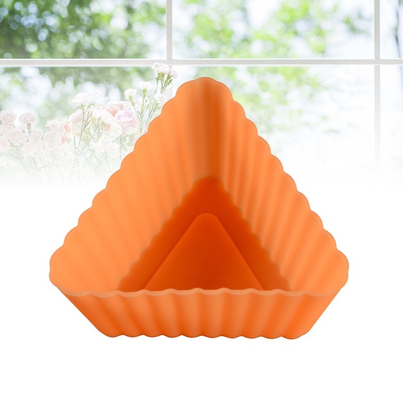 Flexible Orange Silicone Baking Molds Non Stick Oven Safe for Cupcake Muffin gallery