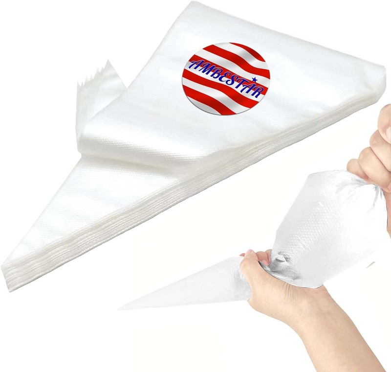 24 Inch Extra Large Piping Bags Disposable, Thickened 100Pcs Disposable Clear…