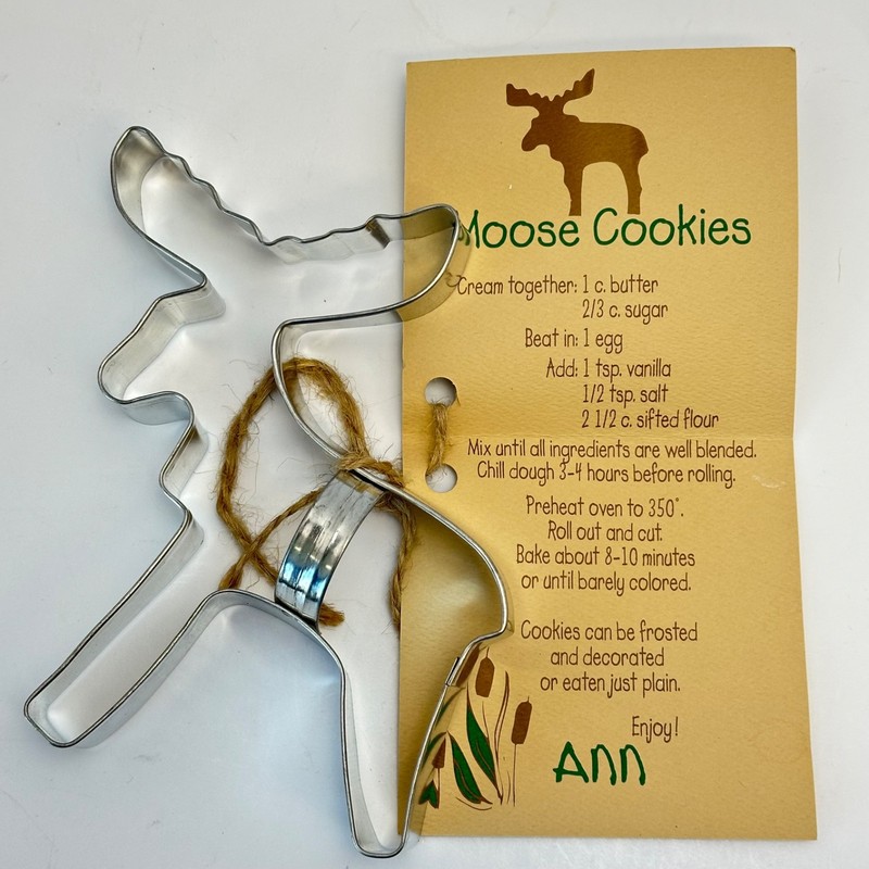 Moose Cookie Cutter Handle & Recipe Ann Clark 6” Moose Cookies *NEW* gallery