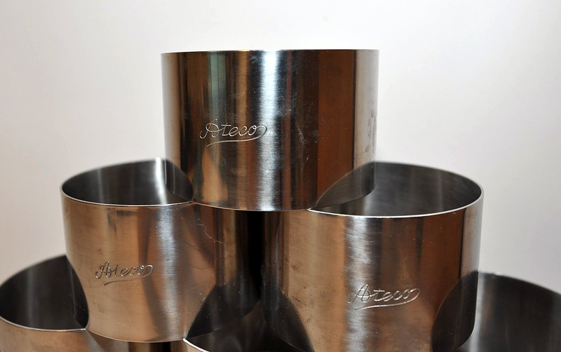 15 lot Ateco 3.5" Stainless Steel Small Round Cake Rings, Dessert Molds Set gallery
