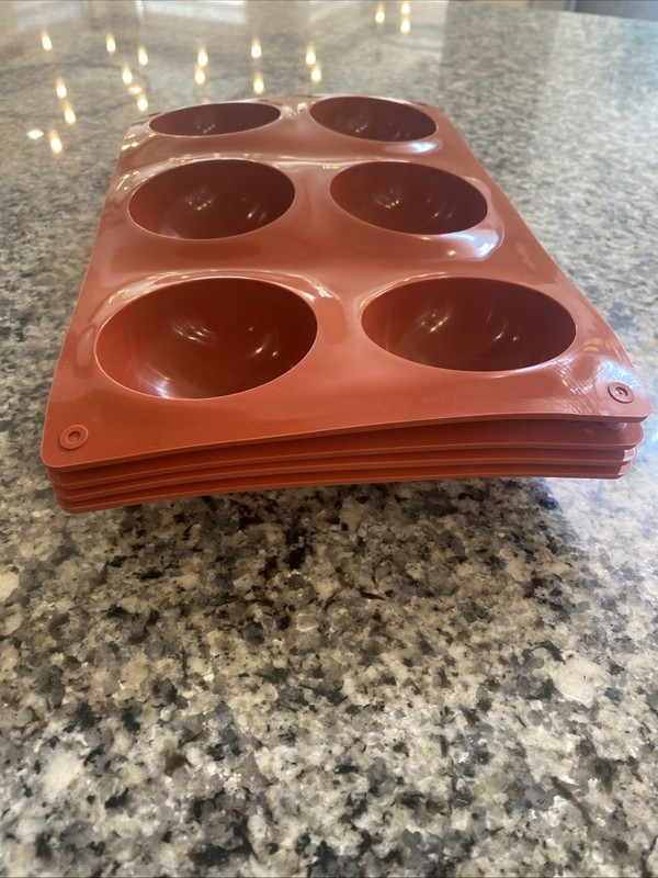 Set Of 2 -6- Cavity Silicone Cake Mold Chocolate Bombs Mold 3" Half Ball Sphere gallery