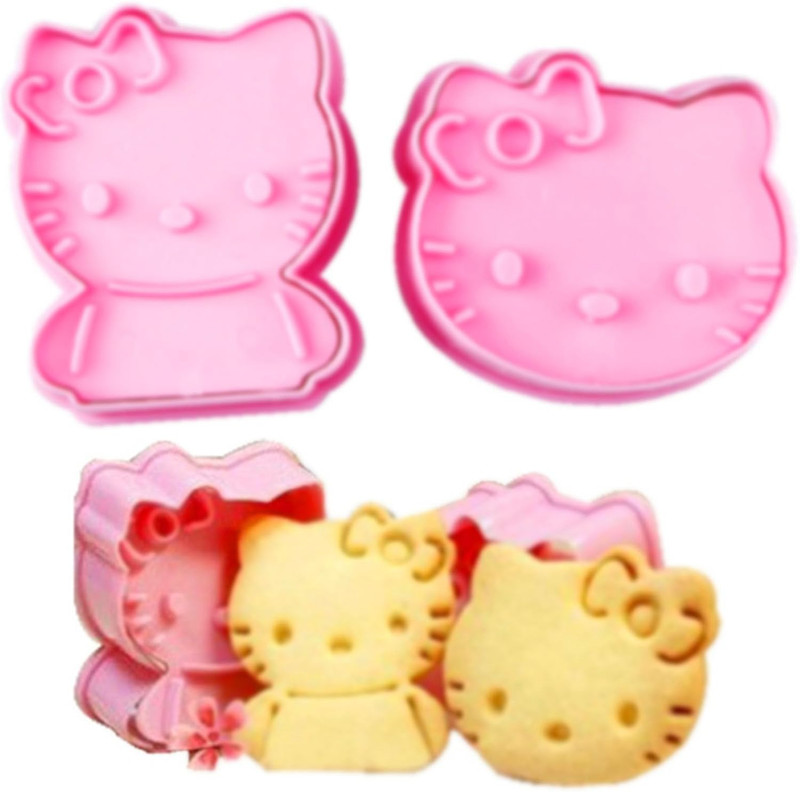 Animal Cookie Cutters Set Cookie Stamps for baking cookies，2 Piece 3D Animal Emb