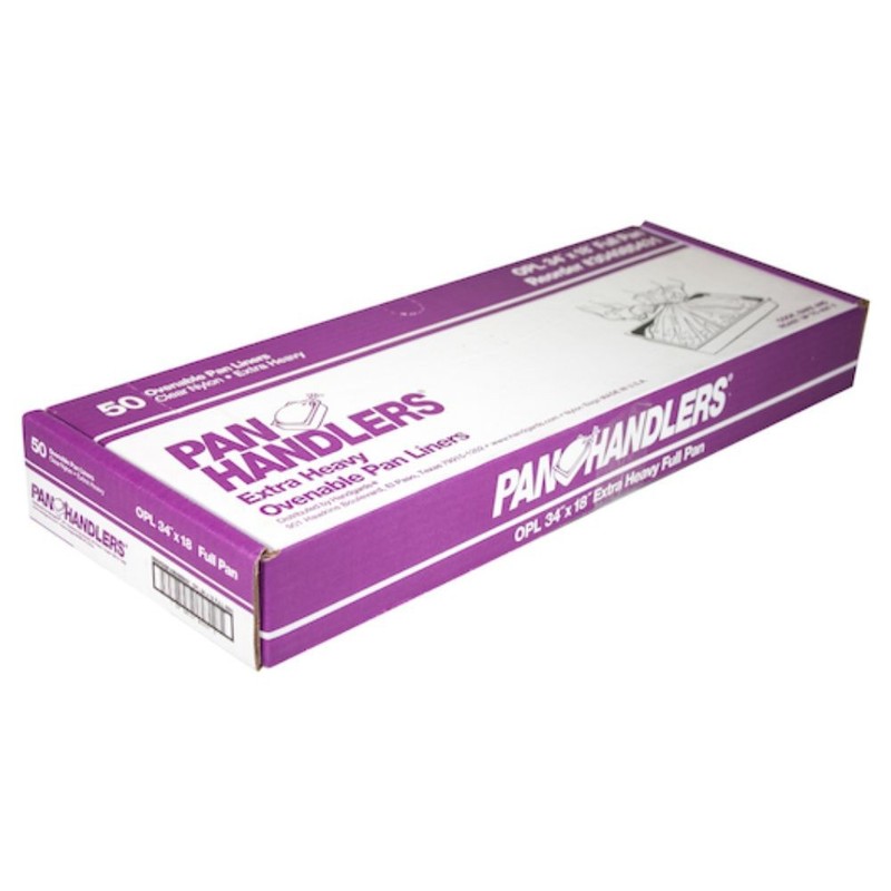 Panhandlers Pan Liner Ovenable 34x18 Flat Pack Clear, 50 Each, 50 Per Box