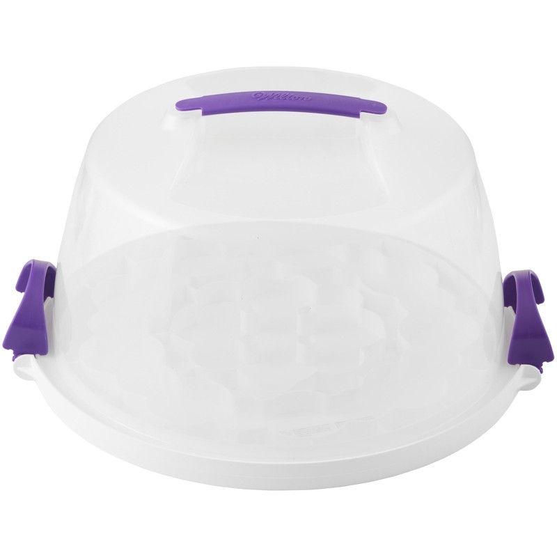 Cake and Cupcake Carrier Reversible Base Fits 10 Inch Cake 13 Standard Cupcakes