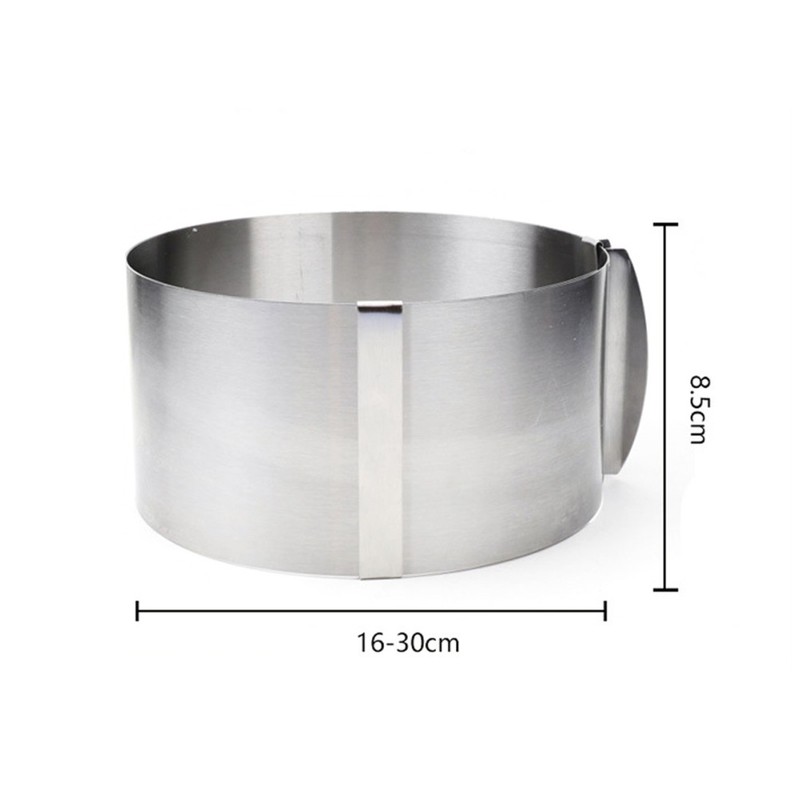 Stainless Steel Adjustable Round Cake Mold Mousse Mold 6 Inch to 12 Inch gallery