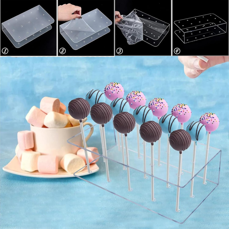 606 Pcs Cake Pop Kit Silicone Lollipop Molds Including Lollipop Sticks Measuring gallery