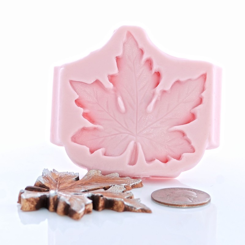 Maple Leaf Silicone Mold Food Safe Fondant Gum Paste Chocolate Mint Mould (745) gallery