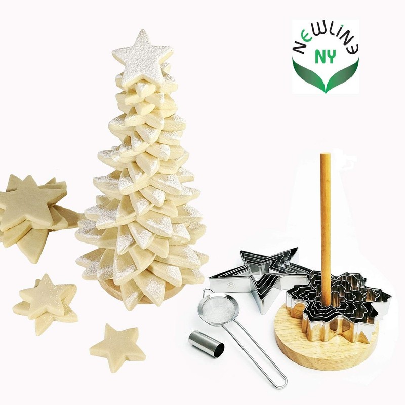 NewlineNY Star Shaped Cookie Molds 16 Pcs Set to Create Christmas Tree-Like D... gallery