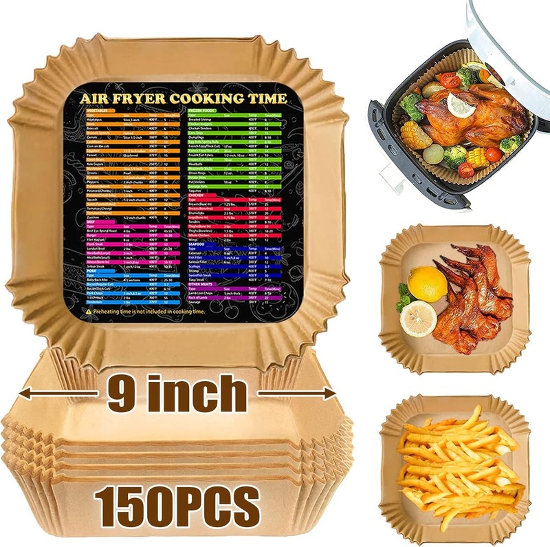 Air Fryer Liners Square for COSORI Air Fryer 6Qt and AF141, 150Pcs 9