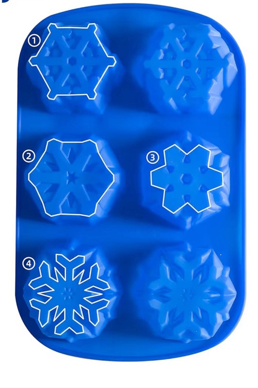 Snowflake Mold-2 Piece Silicone Molds NWT gallery