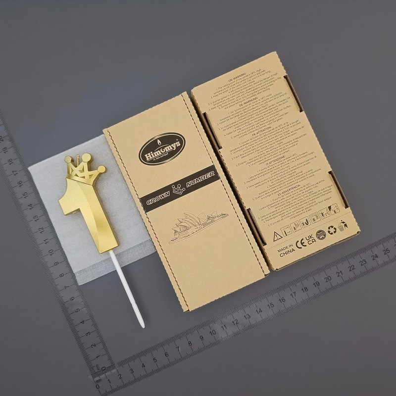 3.15 Inch Gold First Birthday Candles for One Year Old Birthday Cake Toppers gallery