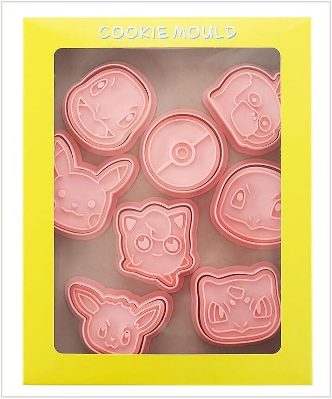 Pokémon Cookie Mold 8-Piece Set Face/Body Pikachu Bulbasaur Charmander JAPAN NEW