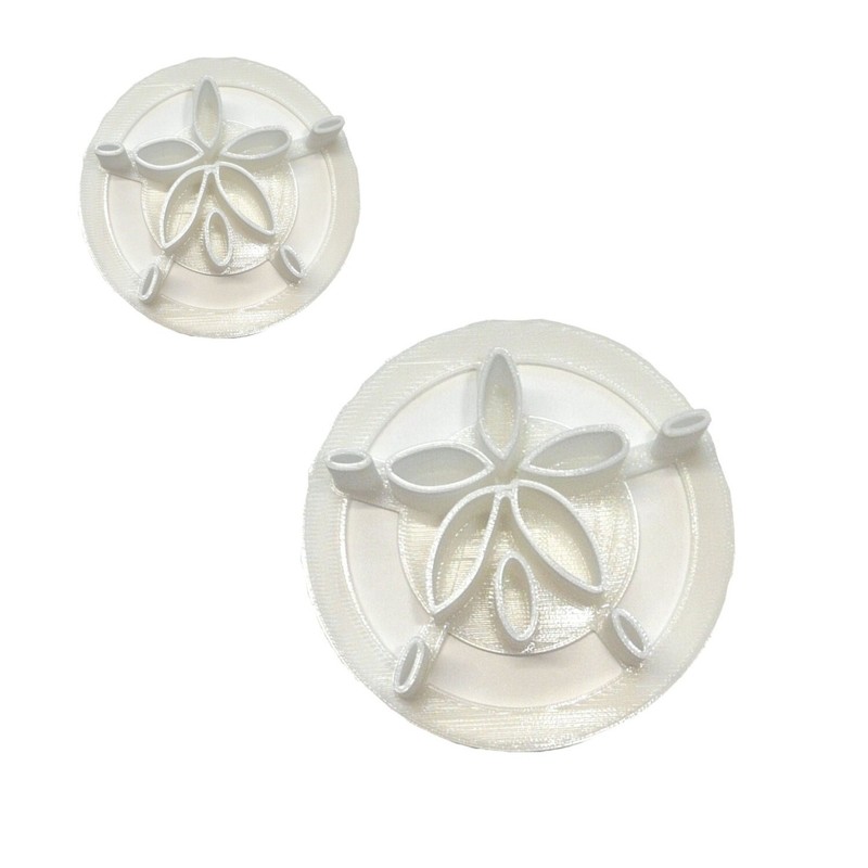 SAND DOLLAR SET OF 2 SIZES CONCHA COOKIE CUTTER MEXICAN SWEET BREAD STAMP PR1758