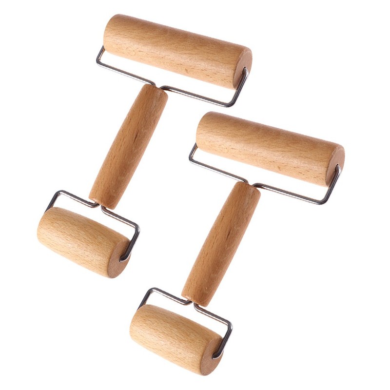 2 Pcs Small Wooden Rolling Pins Double Headed Stick Dough Roller for Baking gallery
