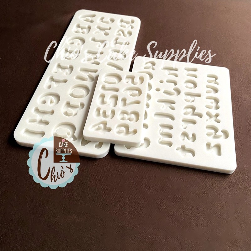 Alphabet Uppercase Lowercase Letters & Numbers Silicone Molds gallery