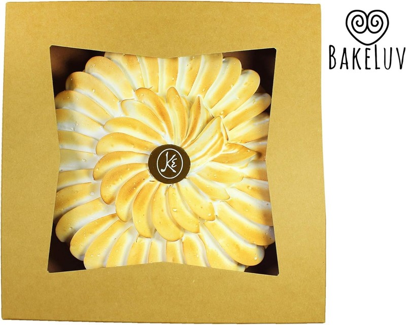 BAKELUV Bakery Boxes with Window | Brown, 25 PCS | 9X9x2.5 Cookie Boxes gallery