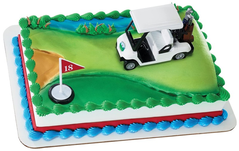 DecoSet® Heading for the Green Cake Topper, 2-Piece Toppers Set, Birthday D gallery