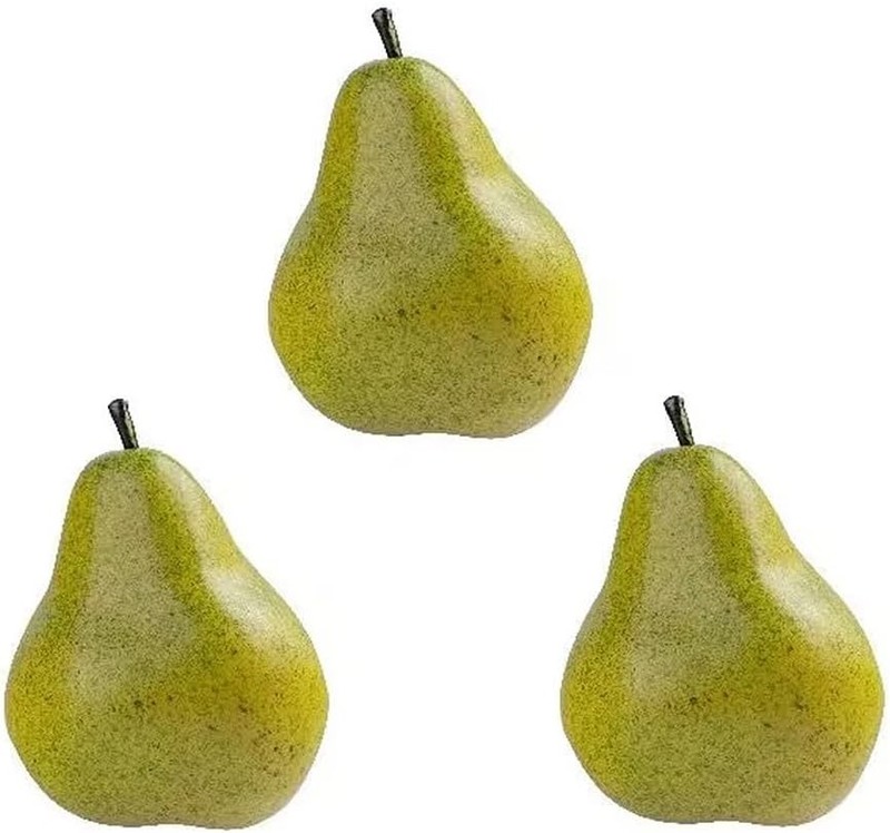 3Pcs Artificial Pears Lifelike Fake Pears Simulat Fruits Model P