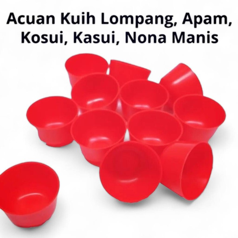 Puto Mold Talam Pichi Kutsinta Lompang Red Color 36 pieces 4.5cm Kueh Small Size gallery