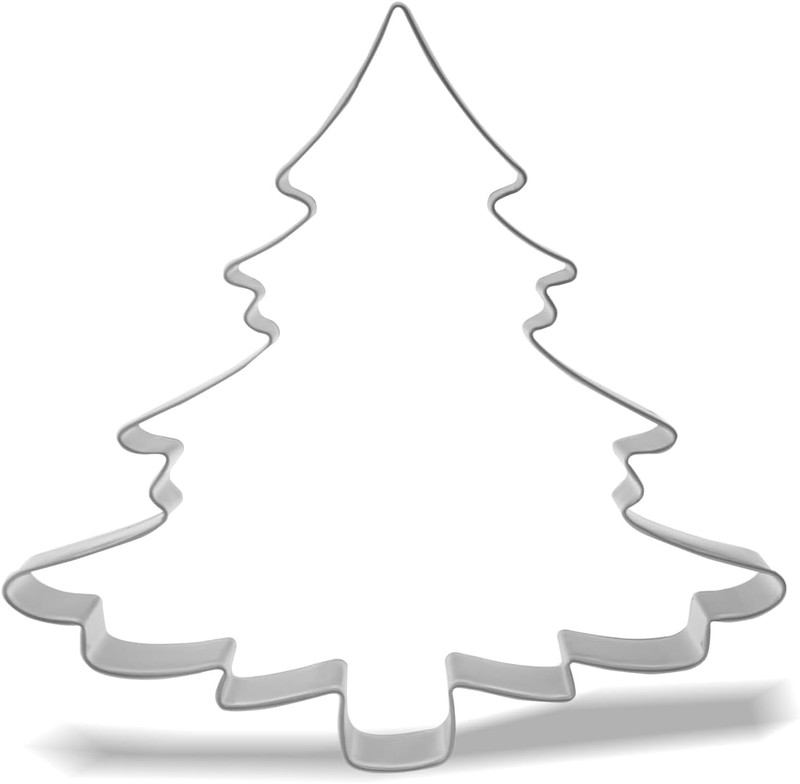 Christmas Tree Cookie Cutter, 5”, Stainless Steel