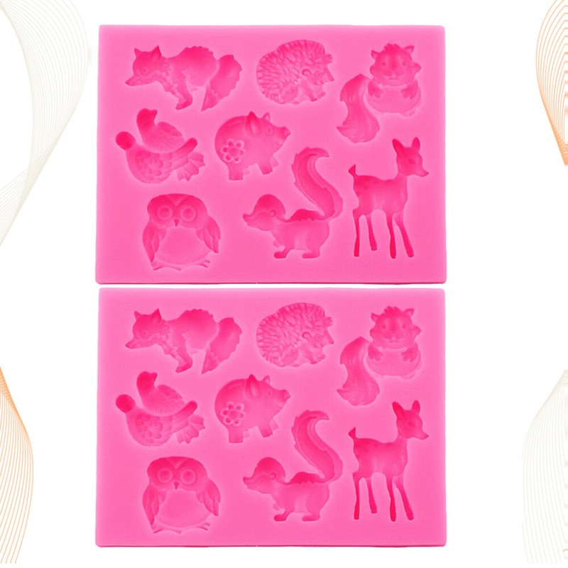 2 Pcs Animals Molds Chocolate Biscuit Bake Cookies Jelly Halloween