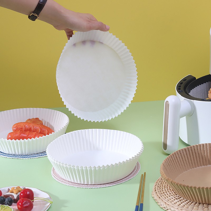 Air Fryer Disposable Paper Liner Non-Stick Mat Parchment Wood Pulp Steamer.Uzd gallery