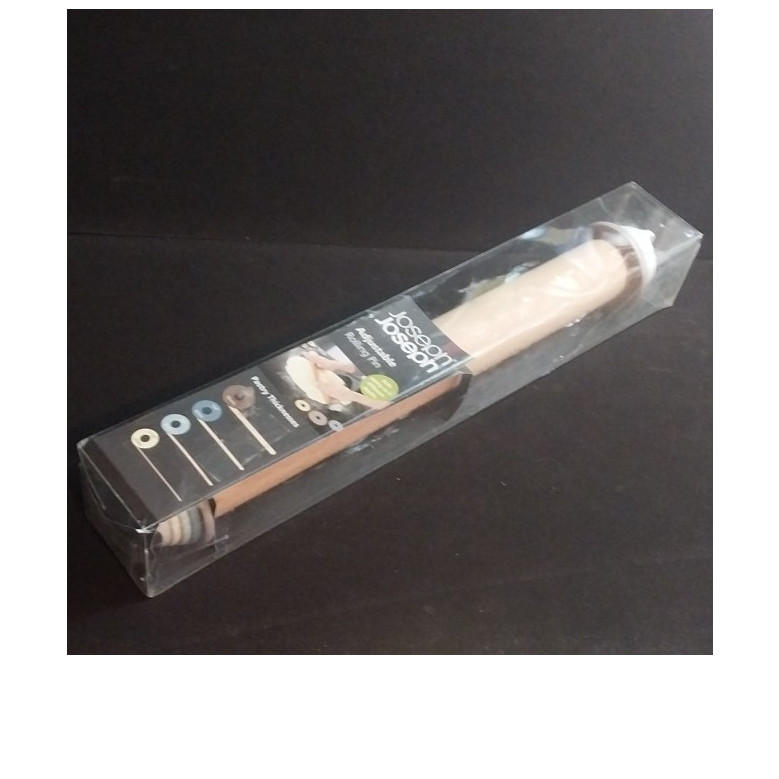 Joseph Joseph Pastel Adjustable Wood Rolling Pin w/ Rings 17in MPN 20036