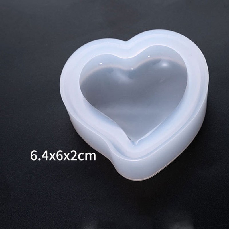 3PCS DIY Heart Shaped Silicone Mold Multi-purpose DIY Crystal Drop Mold Mirror gallery