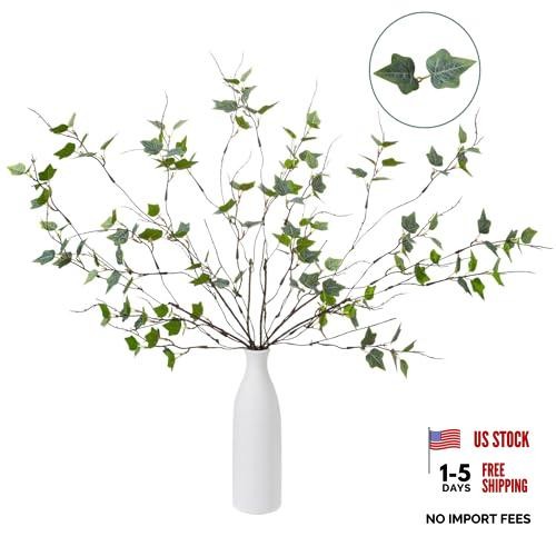 20Inch 6 Pcs Artificial Greenery Stems 6PCS 20in-spl Gray White Green