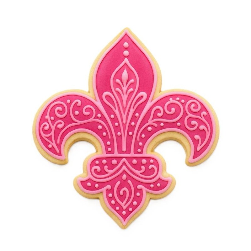 Mini Fleur De Lis 1.75'' Cookie Cutter French Paris Vintage Mardi Gras Birthday gallery