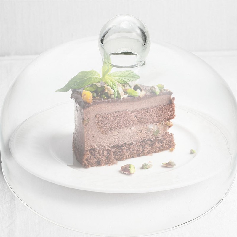 Glass Cover Food Cloche Cake Stand with Dome Dust-proof Transparent gallery
