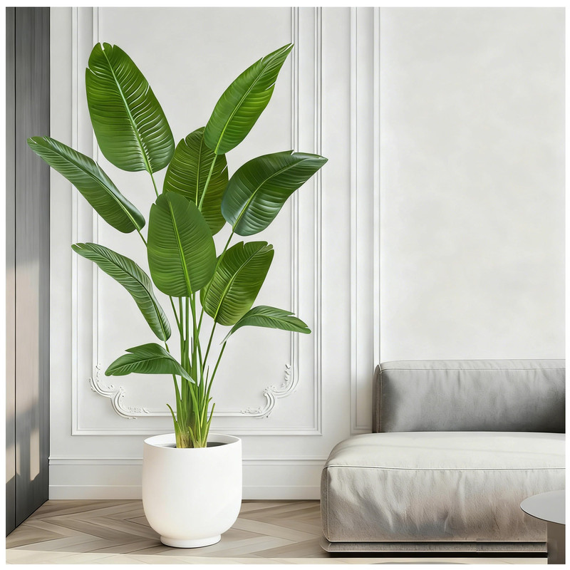 Fsohoi Birds Of Paradise Plant Artificial 6Ft Fake Plants Faux Banana Leaf Tree