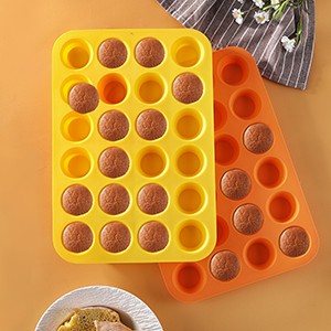 2PCS Silicone Mini Muffin Cupcake Pan, Kaloo Nonstick 24 Cups Silicone Muffin gallery