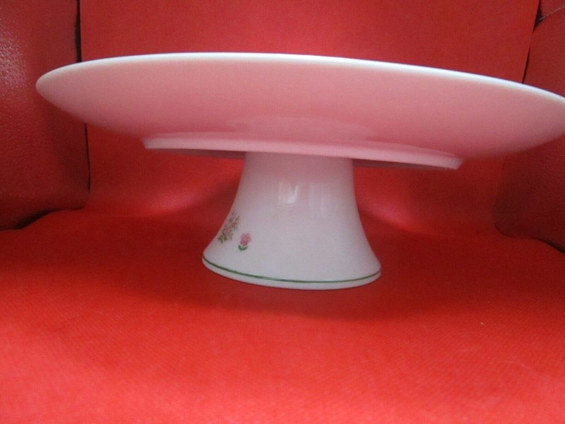 Footed Cake Plate Stand 3 x 10" Floral gallery