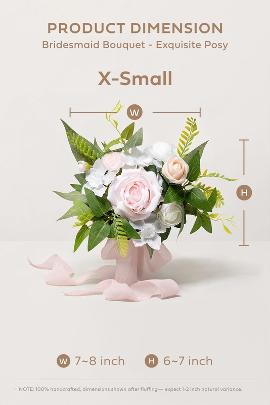 Ling'S Moment Lings Moment Pink Artificial Wedding Flower Bouquets For gallery