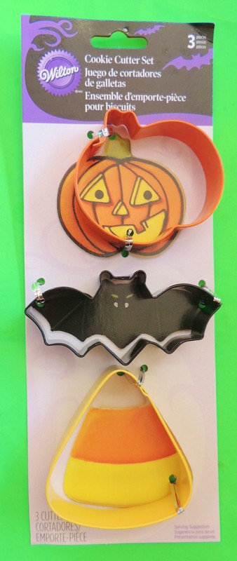 3pc Halloween Cookie Cutter Set Pumpkin Bat Ghost OR Skull Coffin Spider Web etc gallery